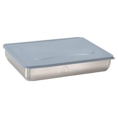 BELLOVIE 不鏽鋼304方形水槽韓國製造, 1個, 托盤 + 蓋子