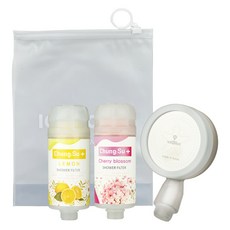 IOnpOLIS Sin:Su迷你旅行露營用蓮蓬頭+維他命濾芯 2種組, 白色, 1組