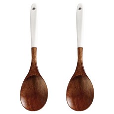 원목 컬러 옻칠 다용도 볶음주걱, 화이트, 2개