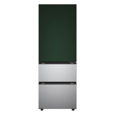LG전자 오브제컬렉션 324L 3도어 스탠드형 김치냉장고 디오스 김치톡톡 Fit & Max 방문설치, 그린 + 실버, Z334SGS122S
