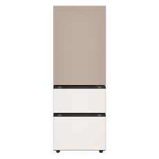LG전자 오브제컬렉션 324L 3도어 스탠드형 김치냉장고 디오스 김치톡톡 Fit & Max 방문설치, 클레이브라운 + 베이지, Z334GCB122S