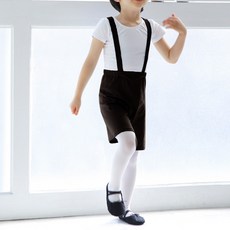 男童芭蕾舞服 紳士風T恤 + 吊帶短褲套裝