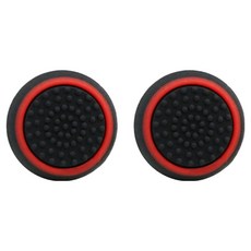 호후 플스5 PS5 Portal 포탈 컨트롤러 조이스틱 커버 스틱캡 미방, 블랙 + 레드, 2개