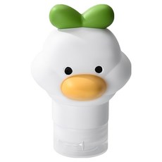 Gold Pang 旅行用矽膠蝴蝶結鴨子多功能分裝瓶, 綠色, 1個