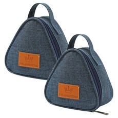 Toppia 可愛三角飯糰保冷袋, 海軍藍, 2個