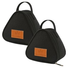 Toppia 可愛三角飯糰保冷袋, 黑色, 2個