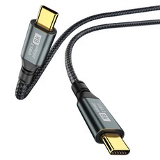 Ytek 고급 USB 3.2 Gen2 C to C타입 PD 100w 20Gbps 8K 미러링 고속 충전 케이블 Ytek-CCG2-050, 50cm, 1개