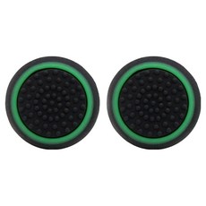 호후 플스5 PS5 Portal 포탈 컨트롤러 조이스틱 커버 스틱캡 미방, 블랙 + 그린, 2개