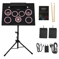 samick 電子鼓打擊板 粉紅色 SERD-2 + 專用支架組合, 1套