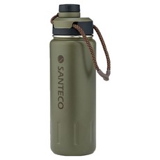 SANTECO K2 保溫瓶 710ml 大容量保溫保冷水壺 戶外運動辦公室皆適宜, 1個, 青銅綠
