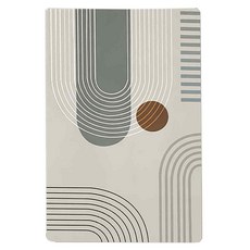 ANTIAN 矽藻泥瞬吸水防滑地墊/家用浴室速乾珪藻土門地毯/廁所門腳墊/衛生間腳踏墊, 杏色線條, 1個