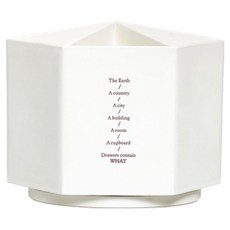 보스툴 육각 회전형 심플한 연필꽂이, 화이트, 1개