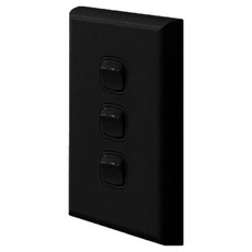 Legrand 羅格朗 Excel簡易3孔開關 黑色, 1個
