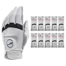 凡陽手套 Crazy Fit 全矽膠掌心 POWER GRIP X5倍 高爾夫手套 左手用, 白色, 10個