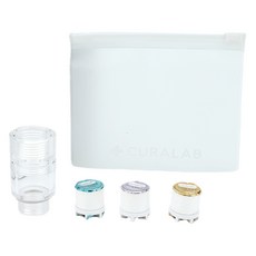 CURALAB 便攜式維他命C香氛蓮蓬頭過濾器主體 + 3種香氛濾芯 + 收納袋套組, 薄荷, 薰衣草, 檸檬, 1個