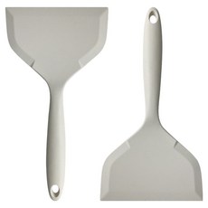 BELLOVIE Cook Reverse 矽膠鍋鏟 中型, 2個, 象牙白