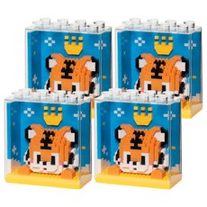 minhwashop 動物積木相框製作 I240064, 4個, 老虎