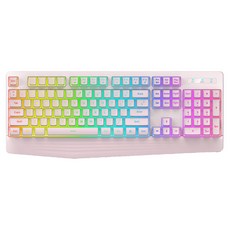 Monsta 有線薄膜靜音鍵盤, X104 PUDDING, 寶寶粉, 製造商軸