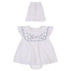 ETTOI 幼兒款毛巾刺繡連身衣+帽子組+購物袋