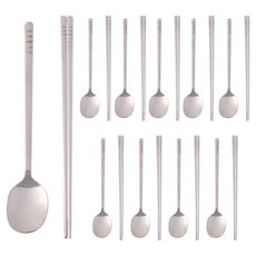 한일스텐레스 스텐 10인 수저세트, 바운스, 숟가락 10p + 젓가락 10p, 1세트