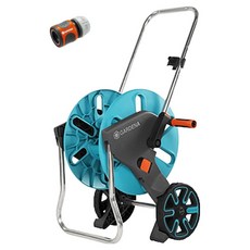 GARDENA 嘉丁 水管推車水滾輪 M+水管接頭組, 1組, 藍色