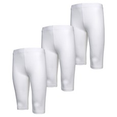 유라비 여아용 면 스판 6부 레깅스 3p