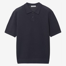 MIND BRIDGE 男士紋理變化翻領短袖針織衫 MZKT3120