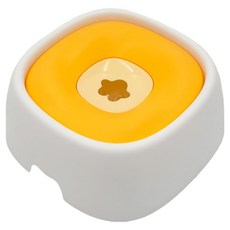 doongdoongpet 寵物防塵飲水碗, 黃色, 1個