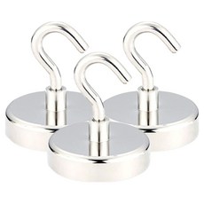 다다 초강력 대형 네오디움 고리자석 36mm, 실버, 3개