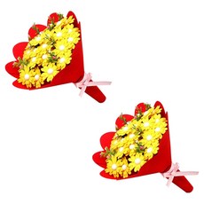 Allode 康乃馨母親節花束DIY, 2個, TYPE07 紅色珍珠花