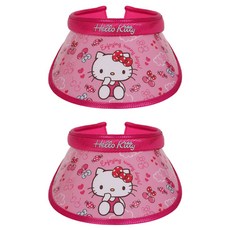 여아용 헬로키티 버블캔디 리본 썬캡 2종 세트