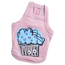 Coco studio 狗狗日常Coco杯子蛋糕背心, 1個, 粉紅色
