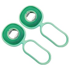 3合1手持矽膠罐頭瓶蓋開瓶器, 2號 綠色, 2個