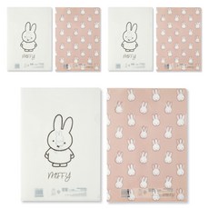 米菲 L型資料夾 2款 x 3入組, 1套, 白色, 米色