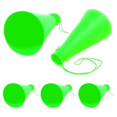 BABO 應援用擴音大聲公 5入 + 掛繩 5入組, 1套, 綠色