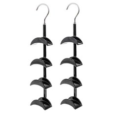 JJOISO 多用途包包掛架 衣架 4層, 黑色, 2個