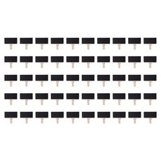 Khohimo 迷你木製價格名牌黑板夾 5W0147, 50個, 混合色