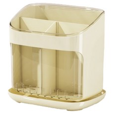 디자브 3구 물빠짐 수저통, 베이지, 1개