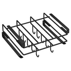 MSL 不鏽鋼免鑽孔廚房料理工具掛架, 黑色, 1個