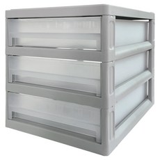 AllULiving 文件整理盒, 灰色, 3層