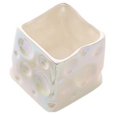 골드팡 세라믹 치즈 브러쉬 붓 펜 수납함, 진주, 1개