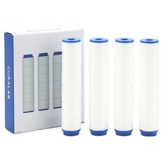 큐라랩 양면샤워기 세디먼트 리필필터 화이트, 4개, 무향