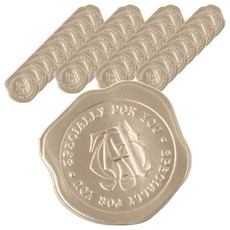 아이엔피 밀랍 스티커 3cm 15매입, 골드, 10개