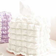 Maison Textile 蓬鬆絎縫粉彩室內裝飾面紙套, 象牙白