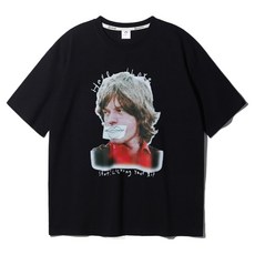 앨빈클로 남녀공용 LIPS 오버핏 반팔 티셔츠 AST4563