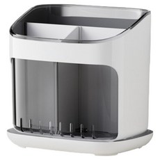 DIZAV 3格瀝水餐具筒, 1個, 灰色