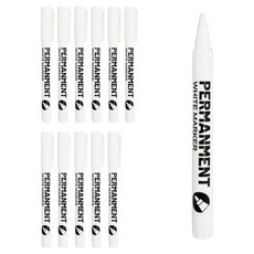 Modian 壓克力防水油漆油性麥克筆 白色, 1色, 12個