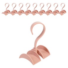 夾式多功能包包掛鉤, 粉紅色, 10個