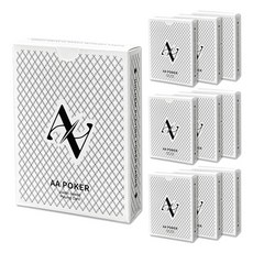 AAHM 카드 포커 사이즈, 화이트, 10세트