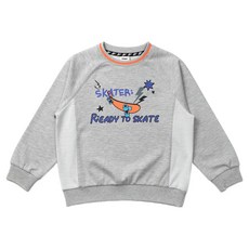 R.ROBOT 男童滑板撞色大學T